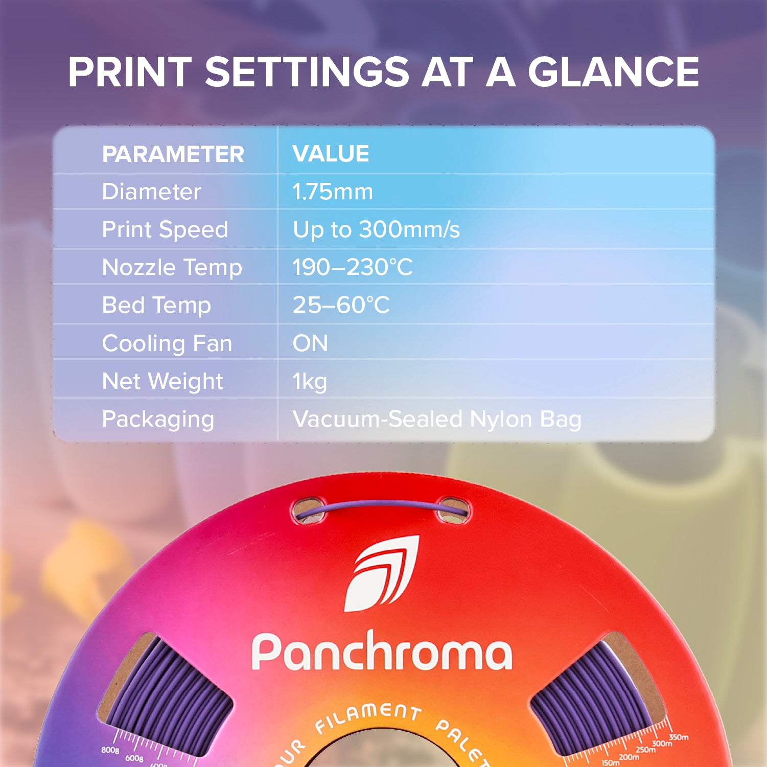 Panchroma™ Matte PLA (Formerly PolyTerra™ PLA)