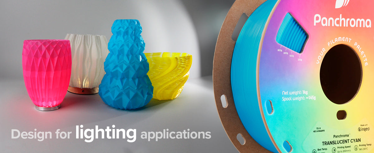 Polylite Pla Translucent Panchroma™ Translucent PLA Filament | Full Spectrum CMYK by Polymaker