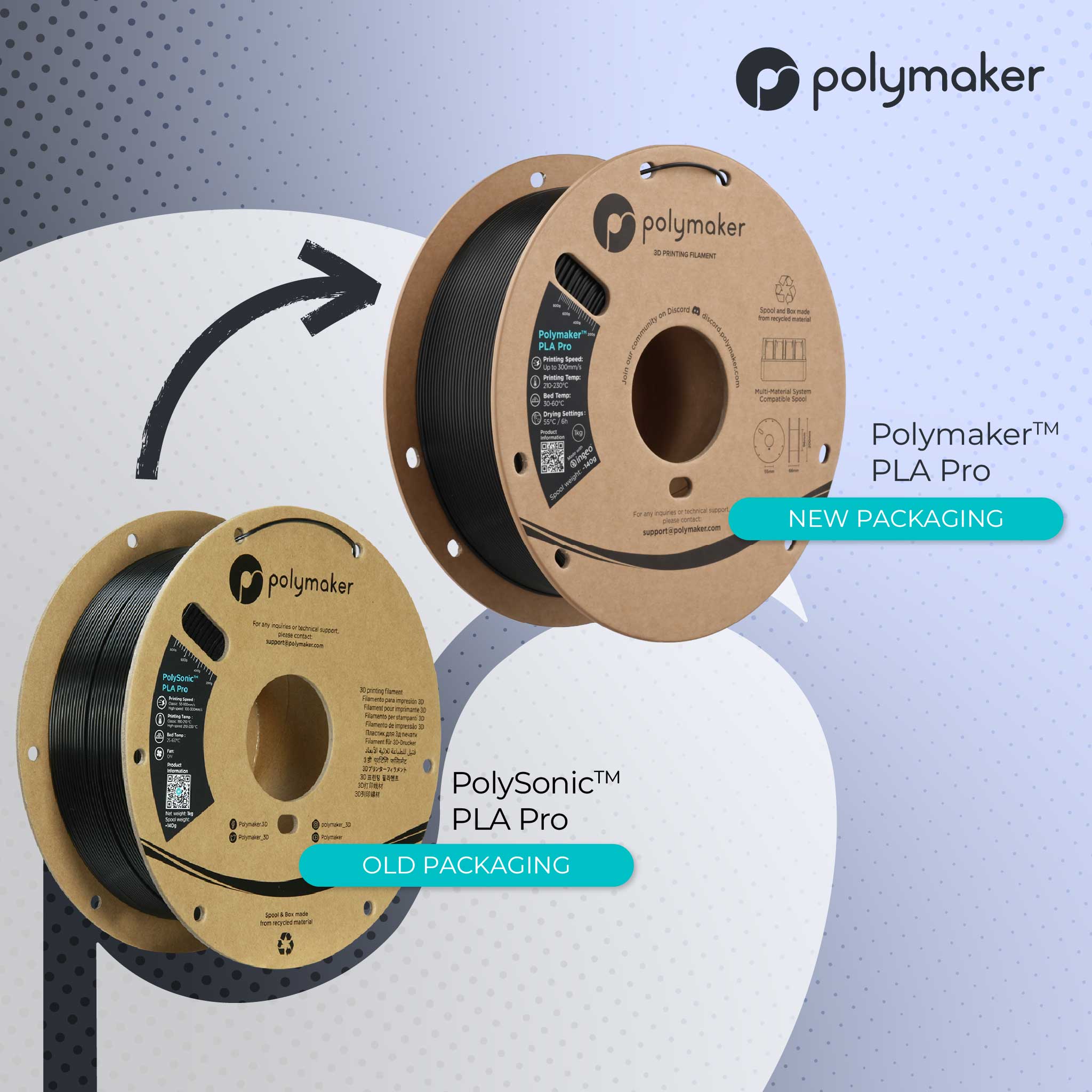 Polymaker™ PLA Pro (Formerly PolySonic™ PLA Pro)