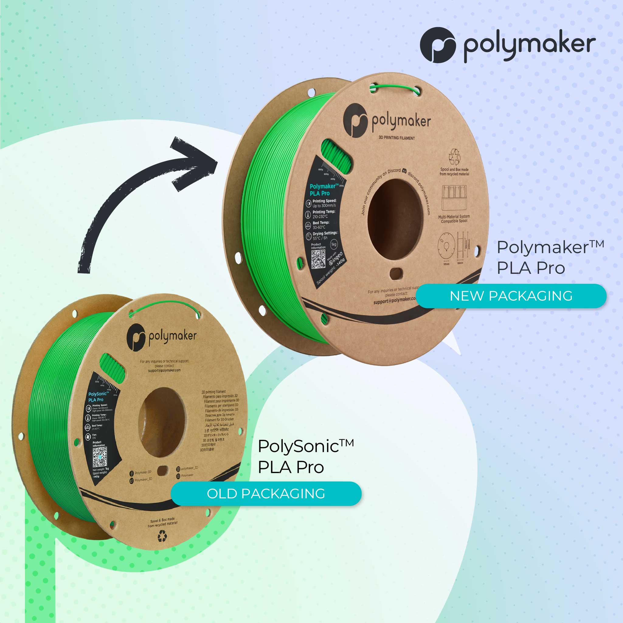 Polymaker™ PLA Pro (Formerly PolySonic™ PLA Pro)