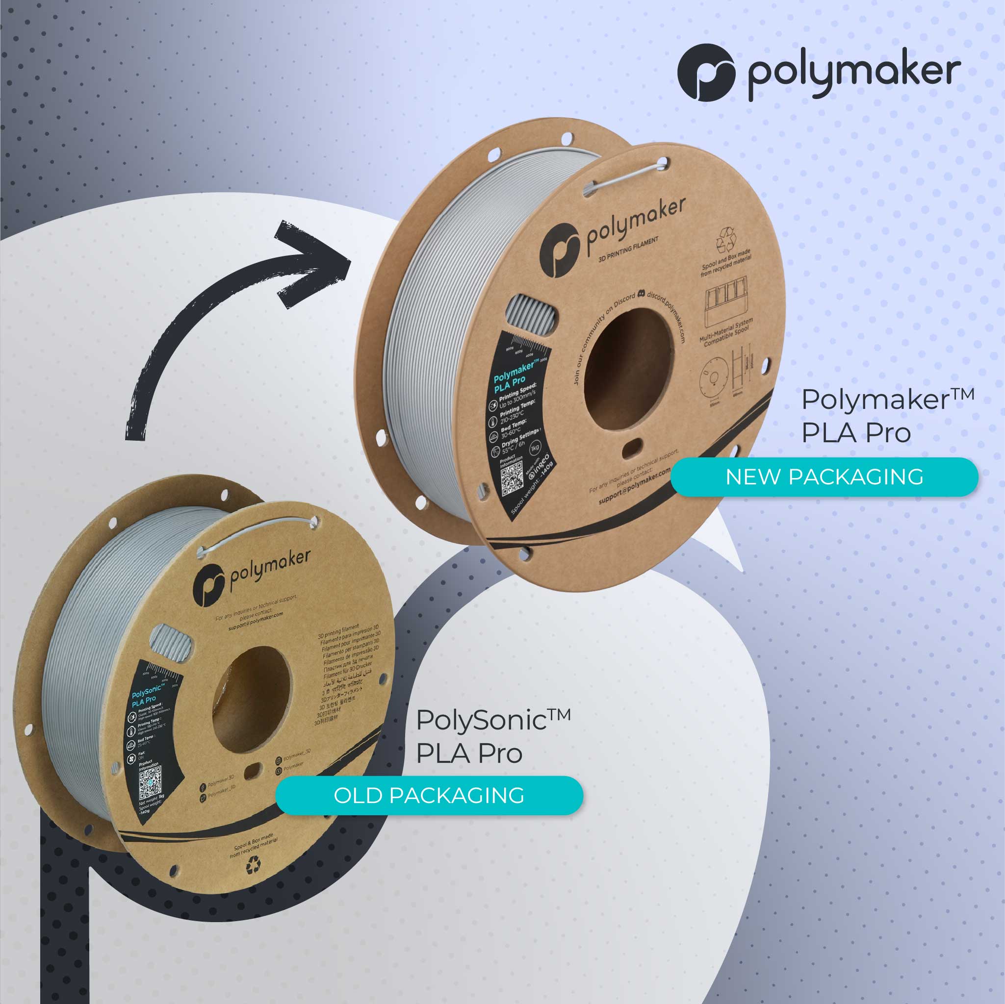Polymaker™ PLA Pro (Formerly PolySonic™ PLA Pro)