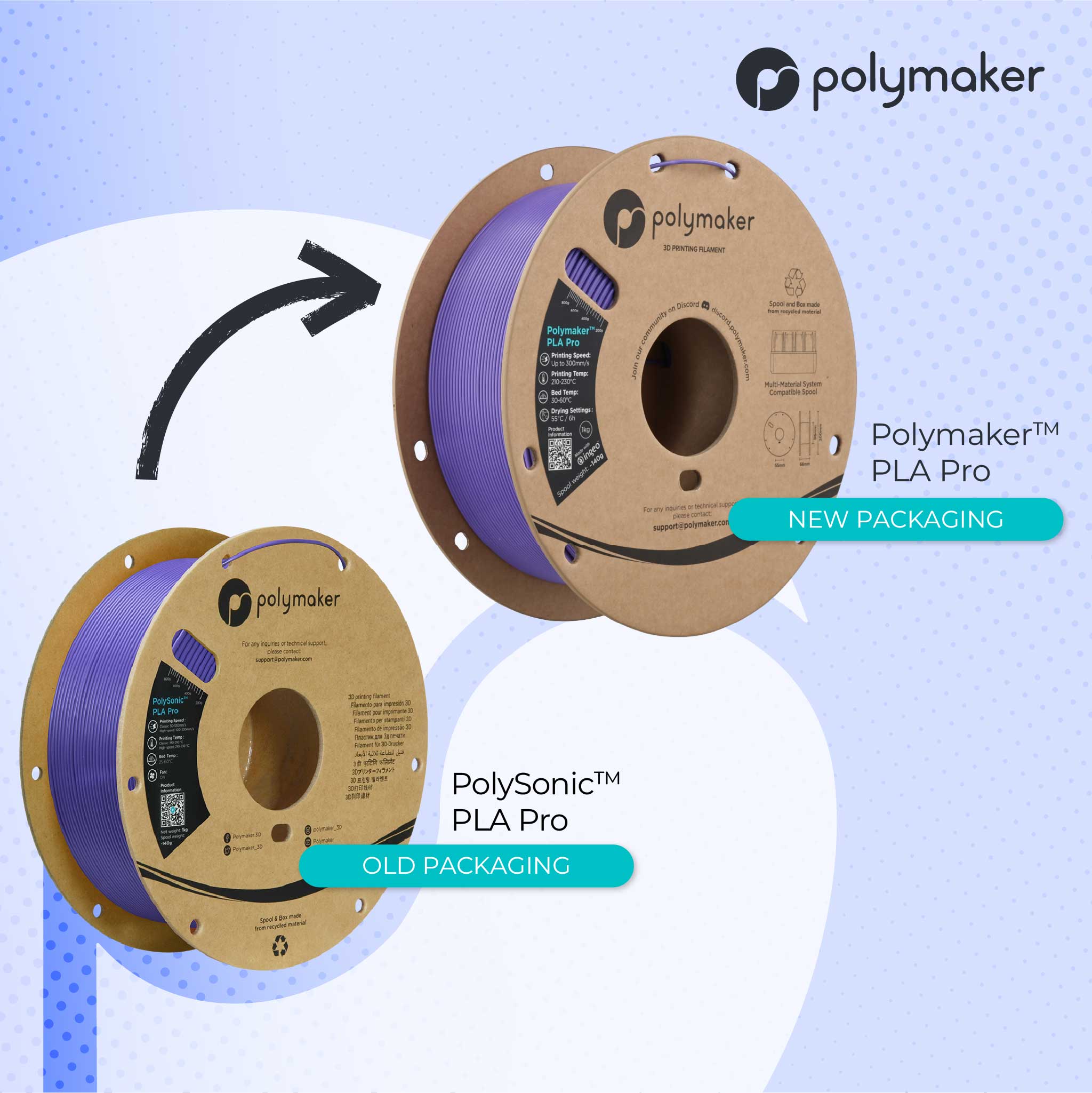 Polymaker™ PLA Pro (Formerly PolySonic™ PLA Pro)