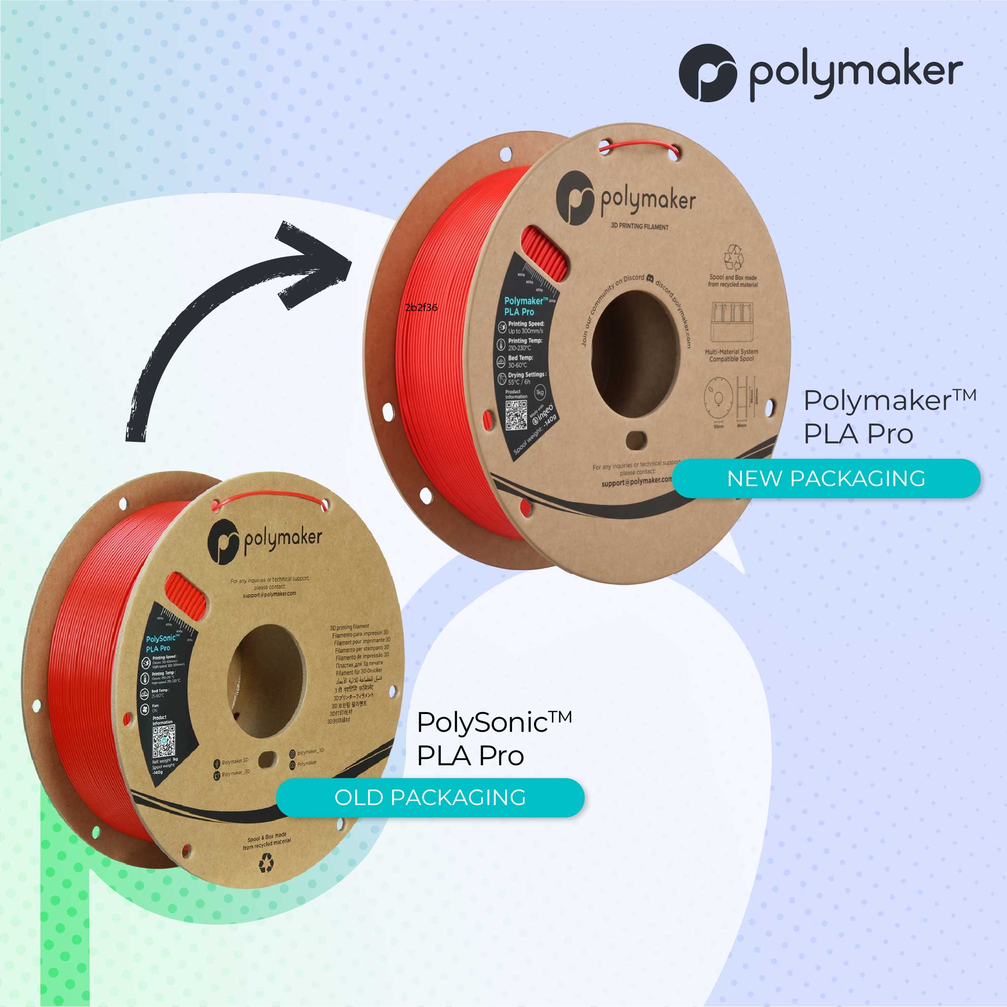 Polymaker™ PLA Pro (Formerly PolySonic™ PLA Pro)