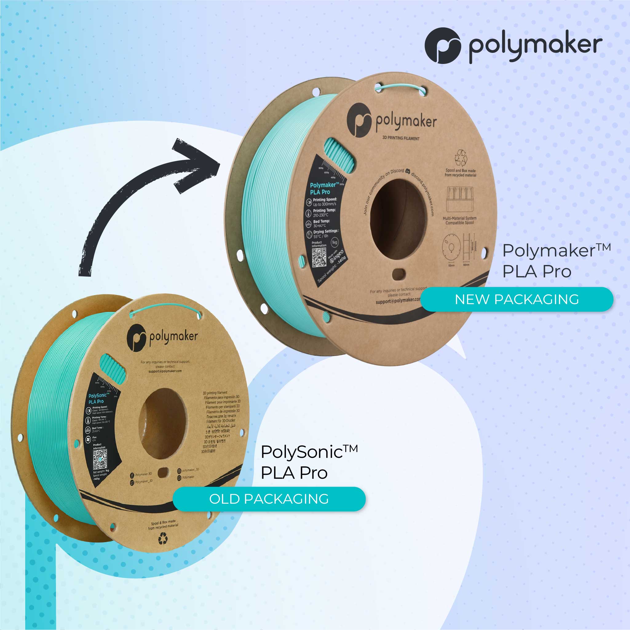Polymaker™ PLA Pro (Formerly PolySonic™ PLA Pro)