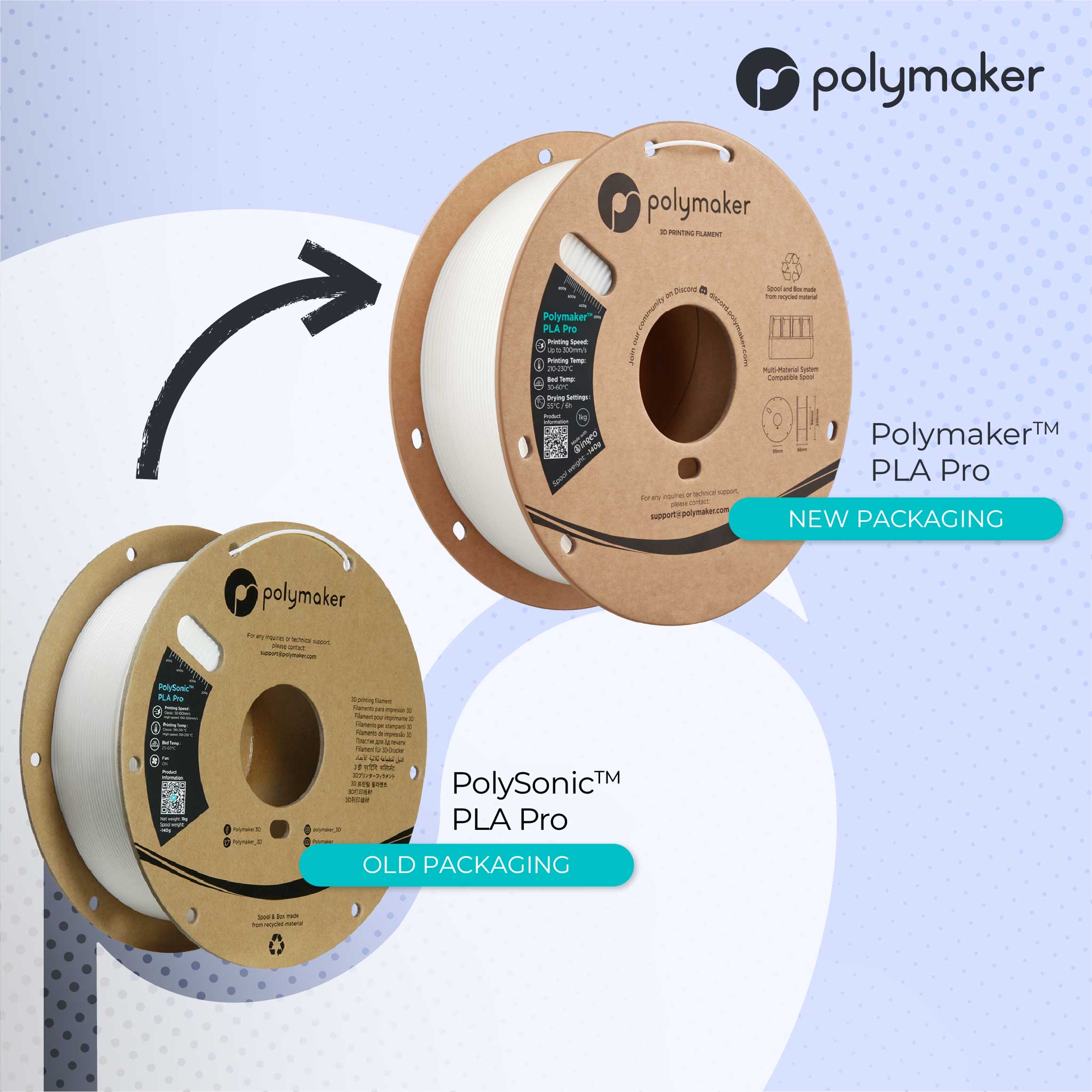 Polymaker™ PLA Pro (Formerly PolySonic™ PLA Pro)