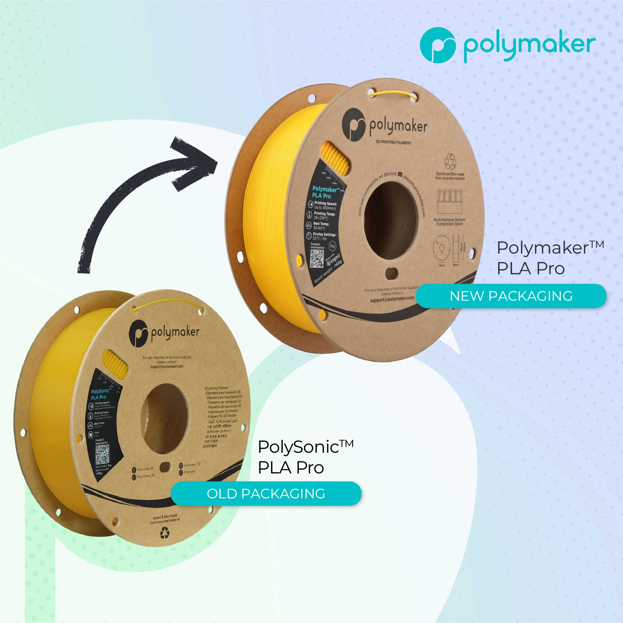 Polymaker™ PLA Pro (Formerly PolySonic™ PLA Pro)