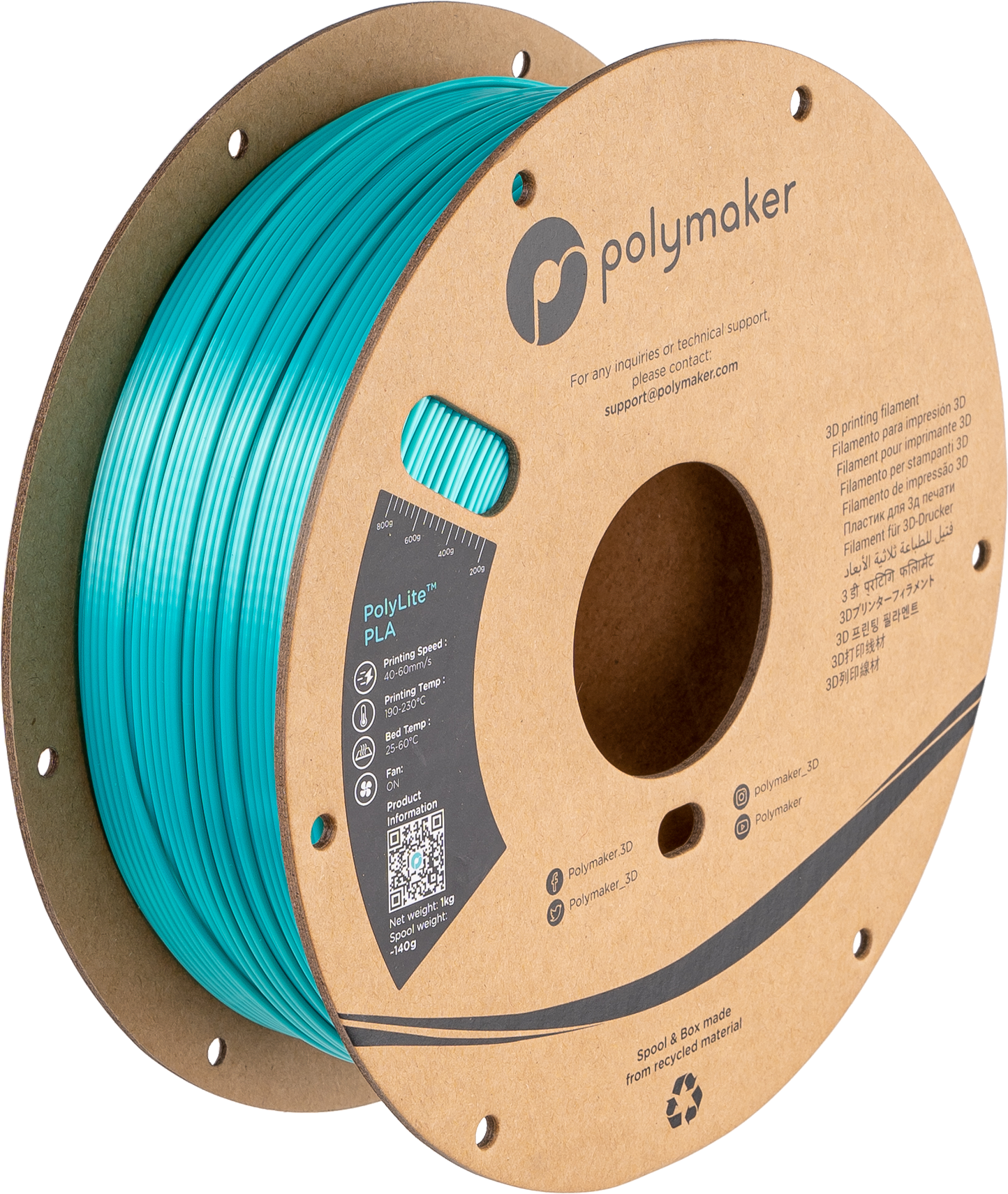 #color_Silk Polymaker Teal (Codice HEX - ⌗009FA8)