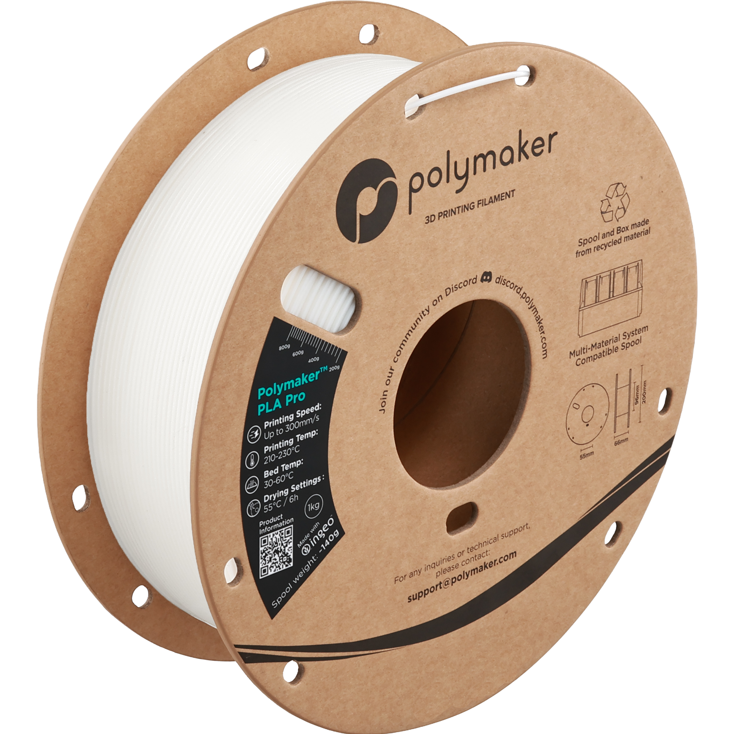 Polymaker™ PLA Pro (Formerly PolySonic™ PLA Pro)