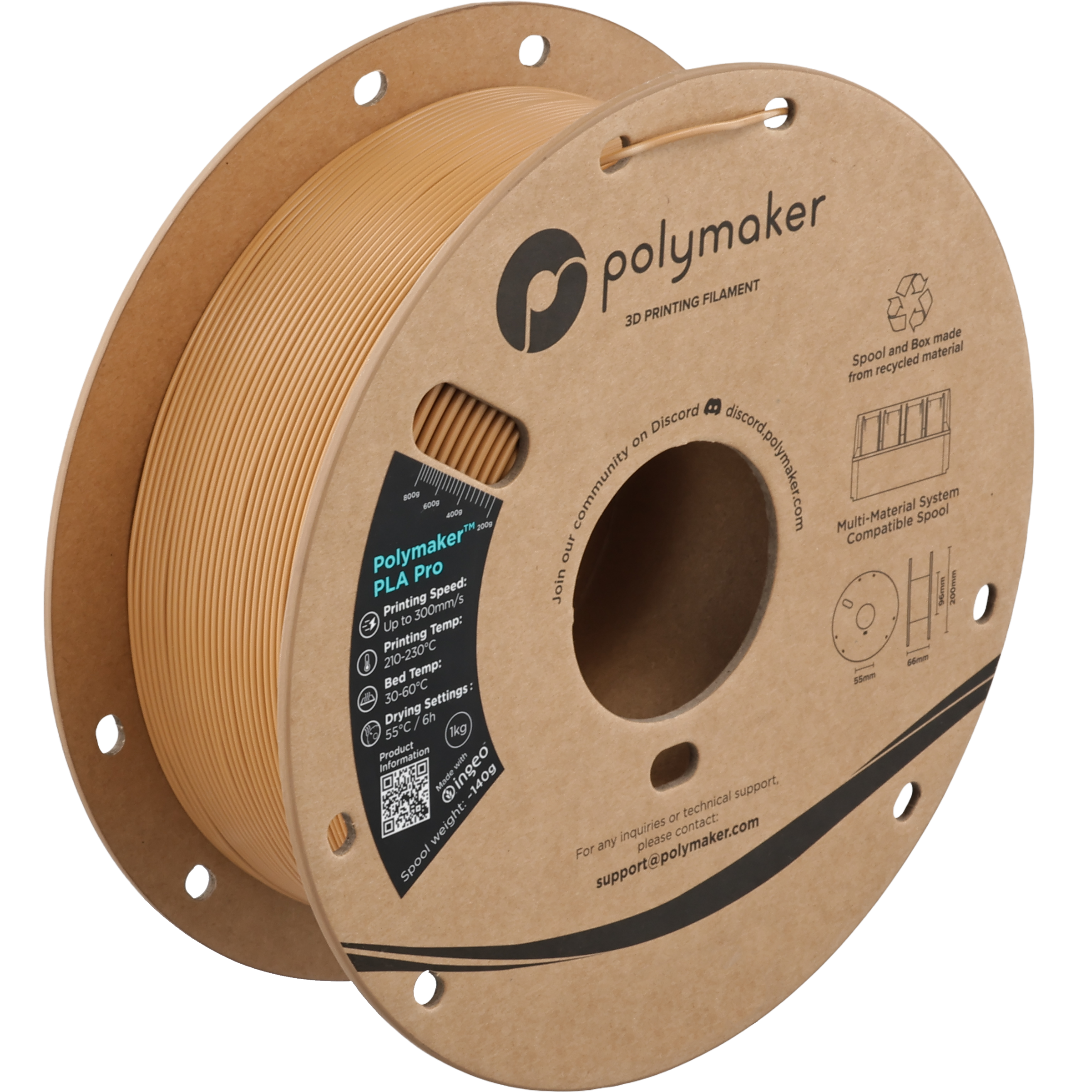 Polymaker™ PLA Pro (Formerly PolySonic™ PLA Pro)