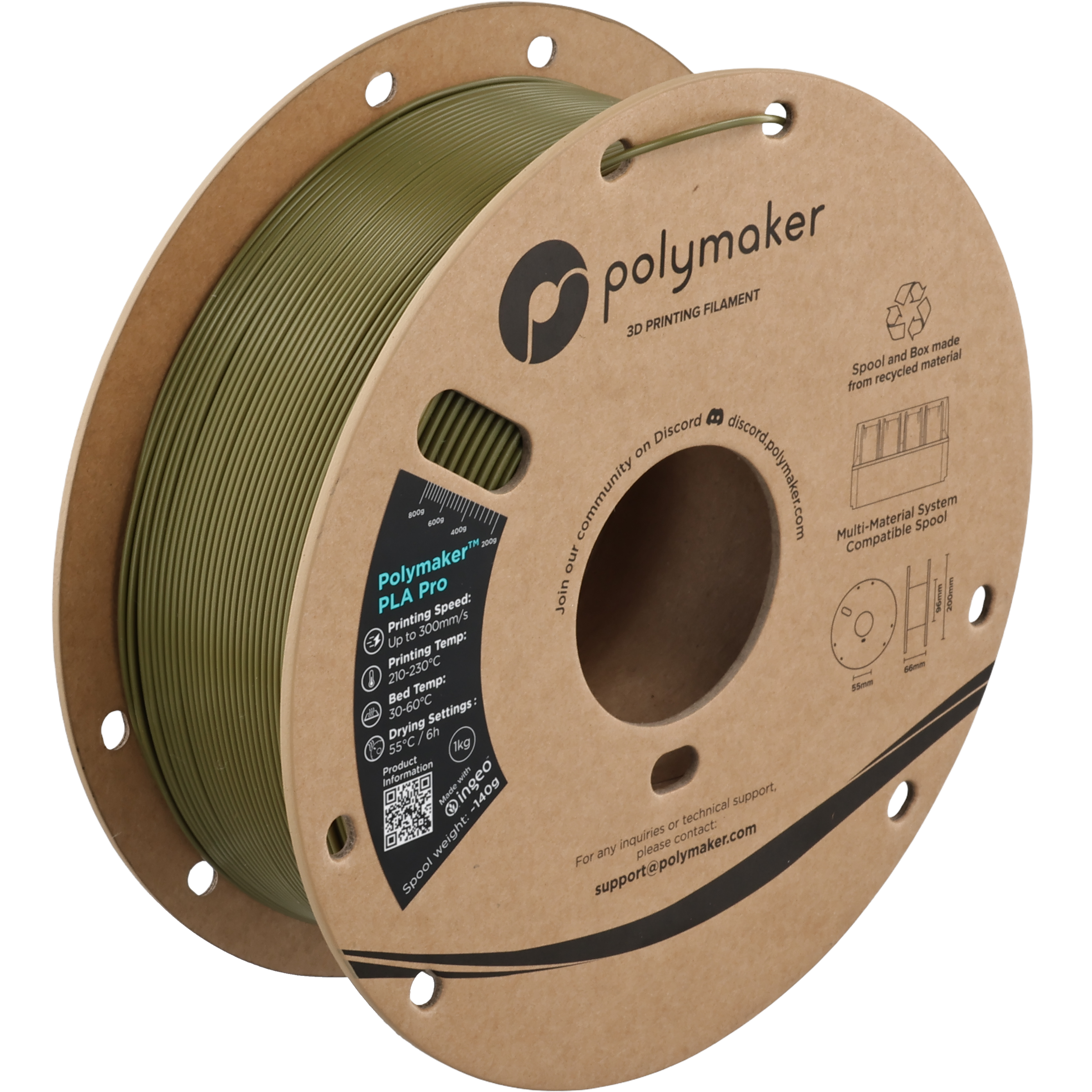 Polymaker™ PLA Pro (Formerly PolySonic™ PLA Pro)