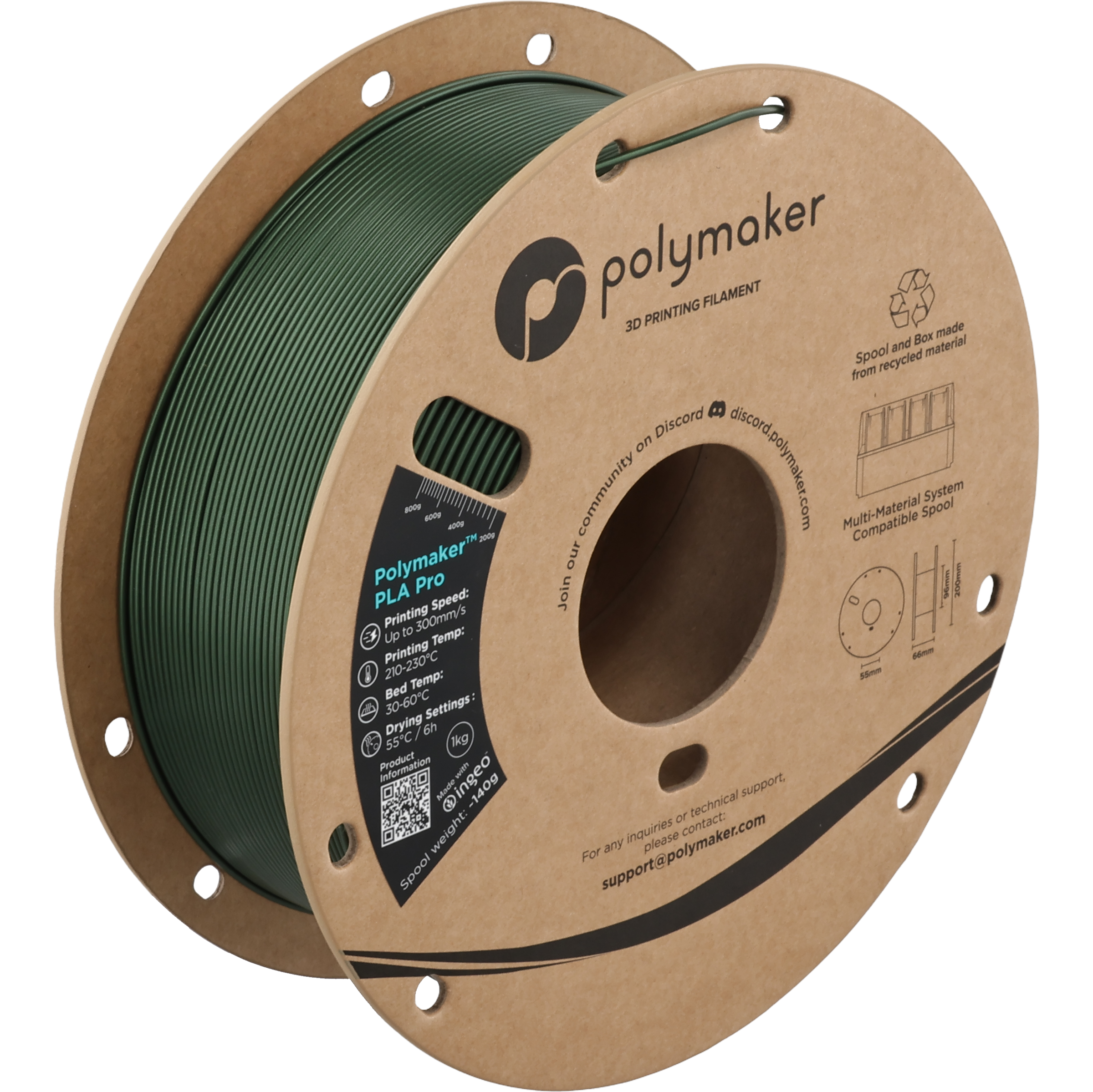 Polymaker™ PLA Pro (Formerly PolySonic™ PLA Pro)